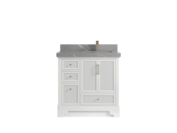 Alys 36 in. W x 22 in. D Right Offset Sink Bathroom Vanity - photo 24
