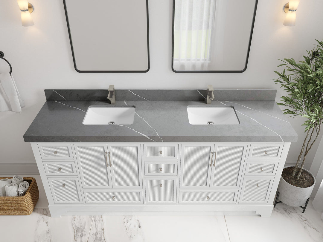 Alys 80 in. W x 22 in. D Double Sink Bathroom Vanity