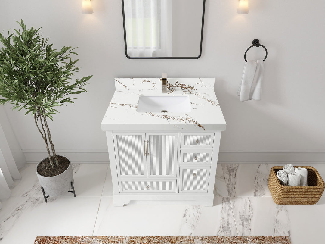 Alys 36 in. W x 22 in. D Center Sink Bathroom Vanity