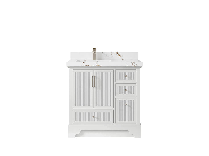 Alys 36 in. W x 22 in. D Left Offset Sink Bathroom Vanity - photo 38