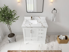 Alys 36 in. W x 22 in. D Left Offset Sink Bathroom Vanity - photo 37