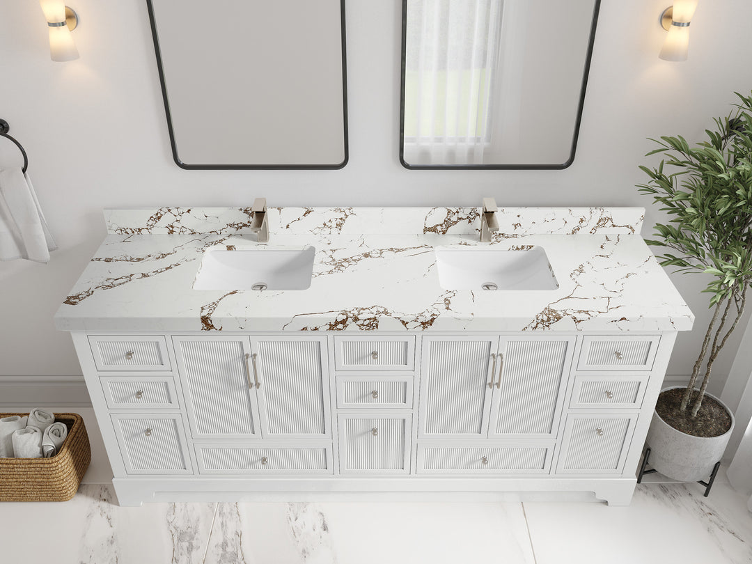 Alys 80 in. W x 22 in. D Double Sink Bathroom Vanity