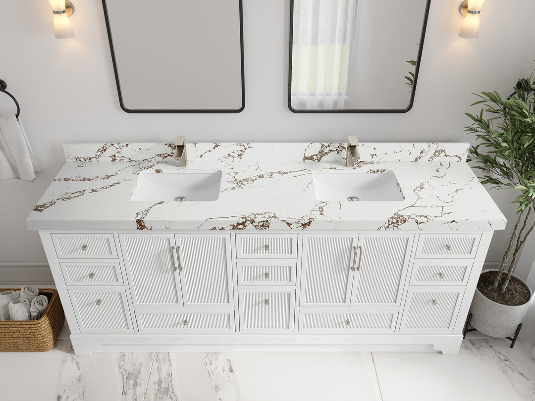 Alys 84 in. W x 22 in. D Double Sink Bathroom Vanity