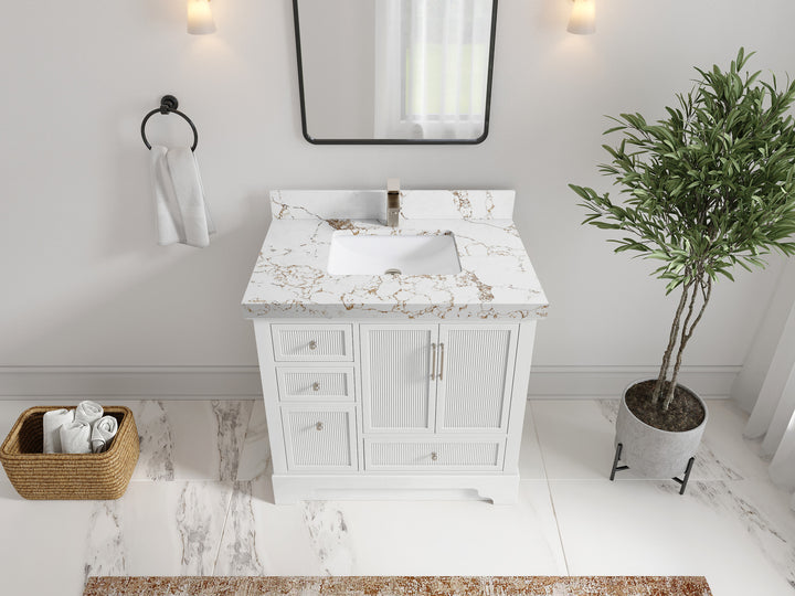 Alys 36 in. W x 22 in. D Center Sink Bathroom Vanity - photo 37