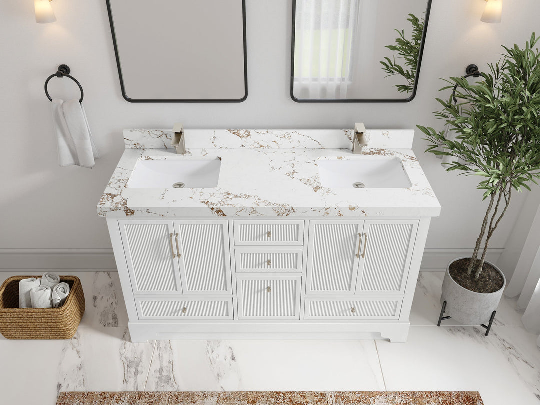 Alys 60 in. W x 22 in. D Double Sink Bathroom Vanity