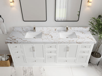Alys 84 in. W x 22 in. D Double Sink Bathroom Vanity