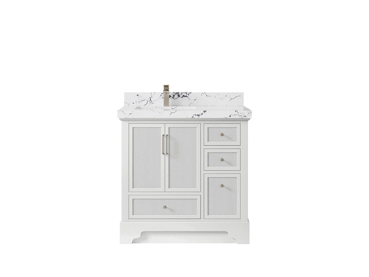 Alys 36 in. W x 22 in. D Left Offset Sink Bathroom Vanity - photo 42
