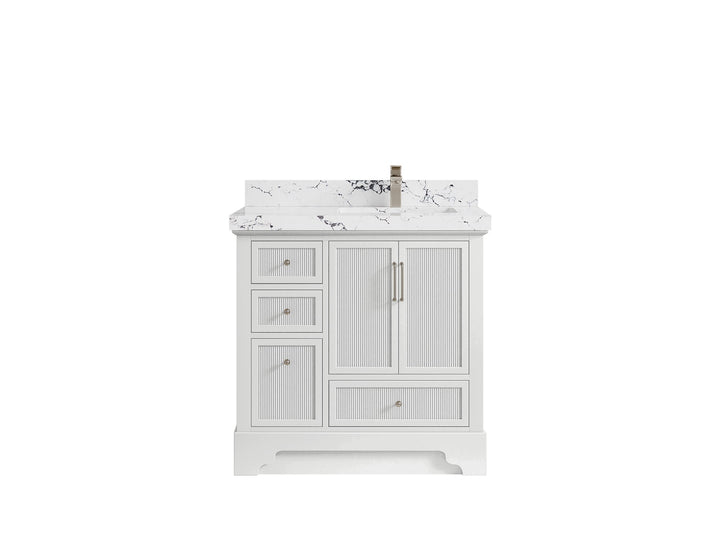 Alys 36 in. W x 22 in. D Right Offset Sink Bathroom Vanity - photo 42