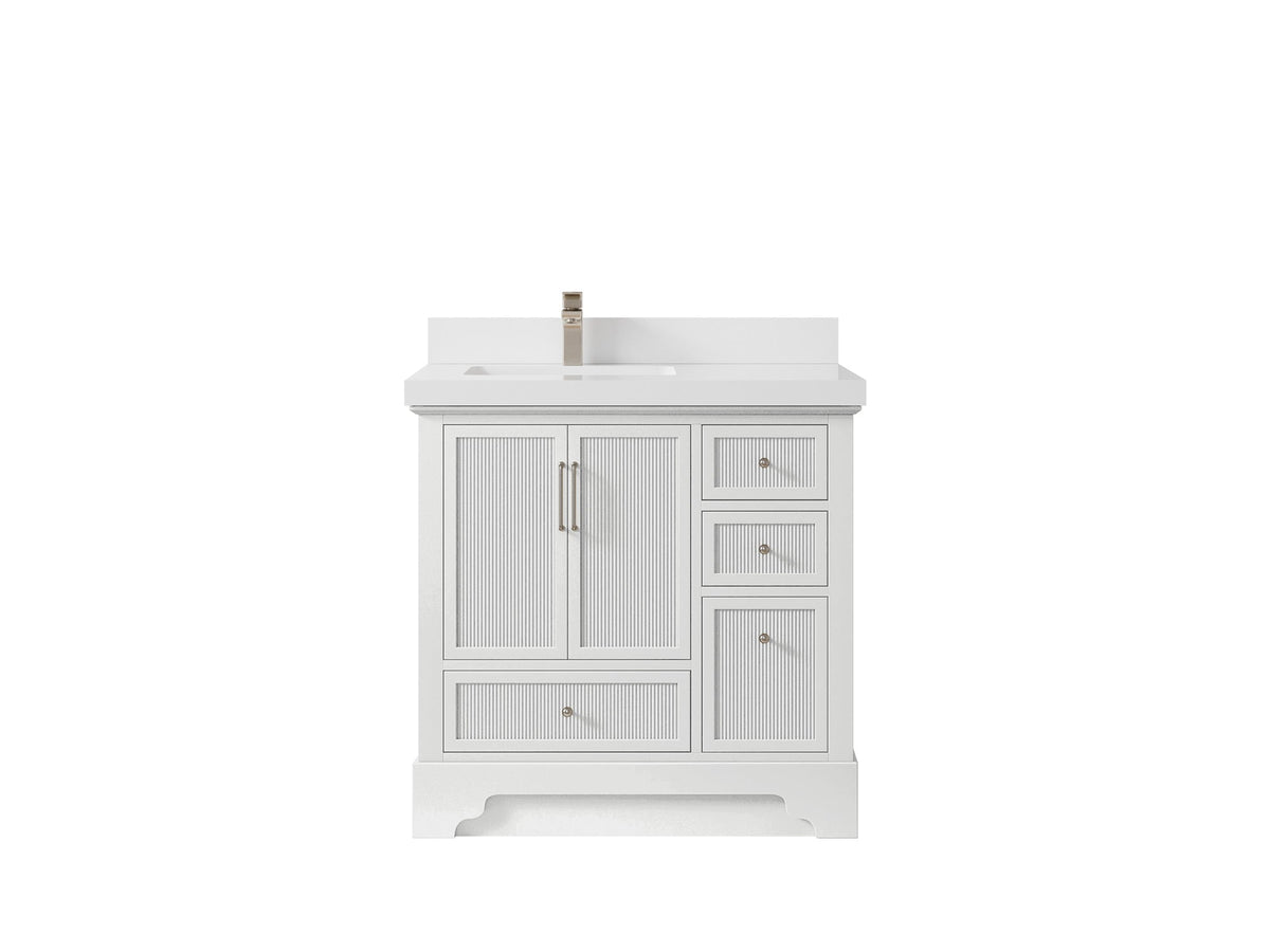 Alys 36 in. W x 22 in. D Left Offset Sink Bathroom Vanity