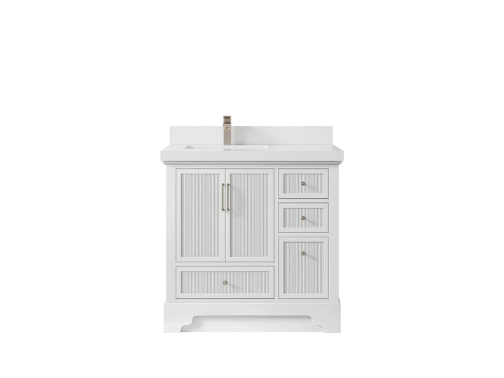 Alys 36 in. W x 22 in. D Left Offset Sink Bathroom Vanity - photo 28