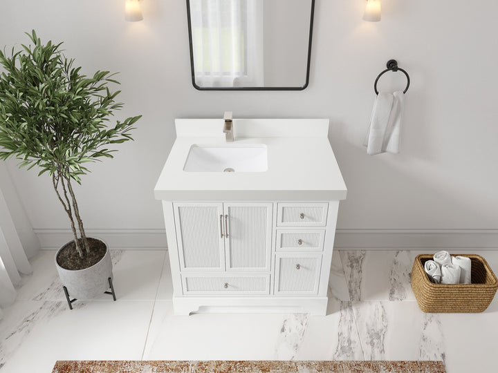 Alys 36 in. W x 22 in. D Left Offset Sink Bathroom Vanity - photo 27