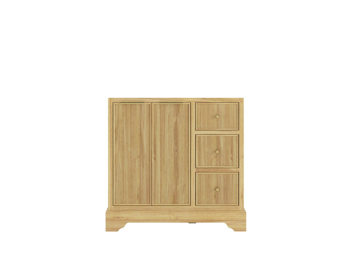 Austin Teak Wood 36 in. W x 22 in. D Left Offset Sink Bathroom Vanity - photo 19