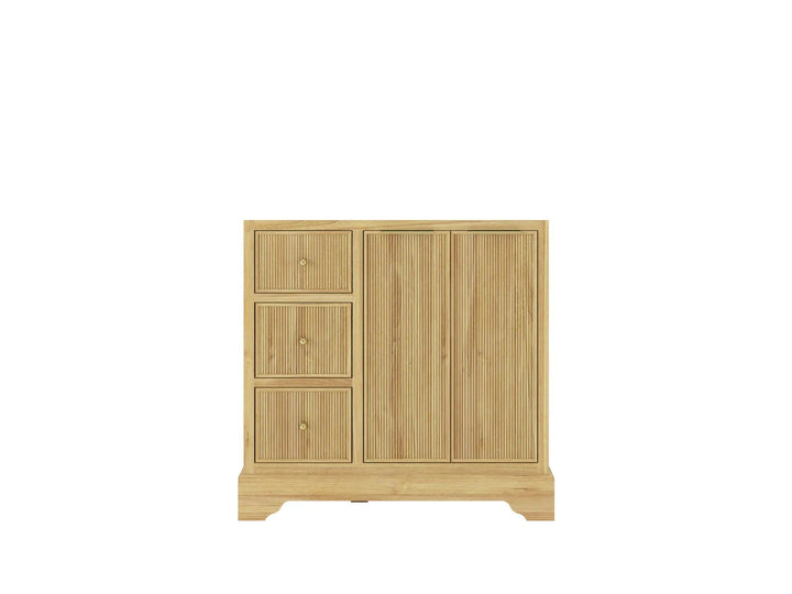 Austin Teak Wood 36 in. W x 22 in. D Right Offset Sink Bathroom Vanity - photo 19