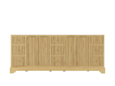 Austin Teak Wood 84 in. W x 22 in. D Double Sink Bathroom Vanity