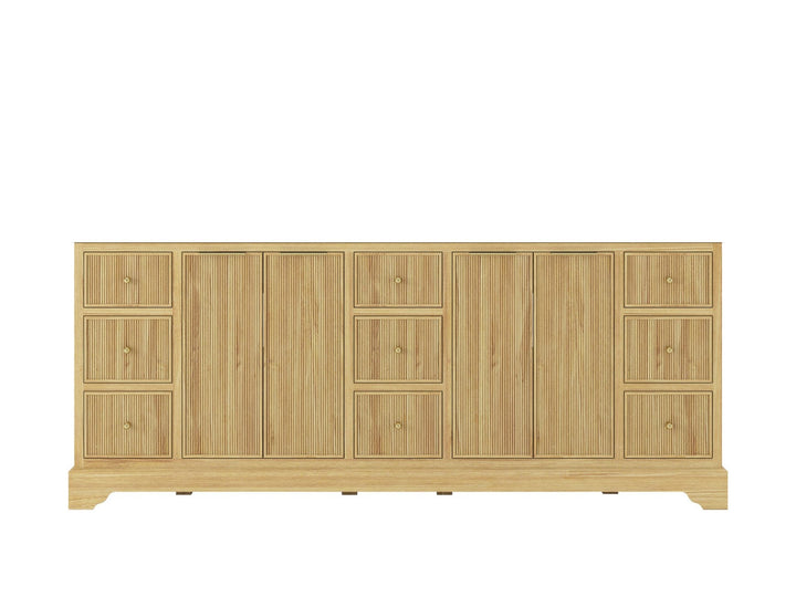 Austin Teak Wood 84 in. W x 22 in. D Double Sink Bathroom Vanity - photo 19