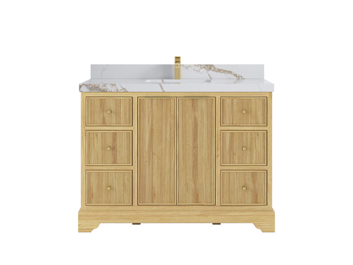 Austin Teak Wood 48 in. W x 22 in. D Single Sink Bathroom Vanity - photo 20