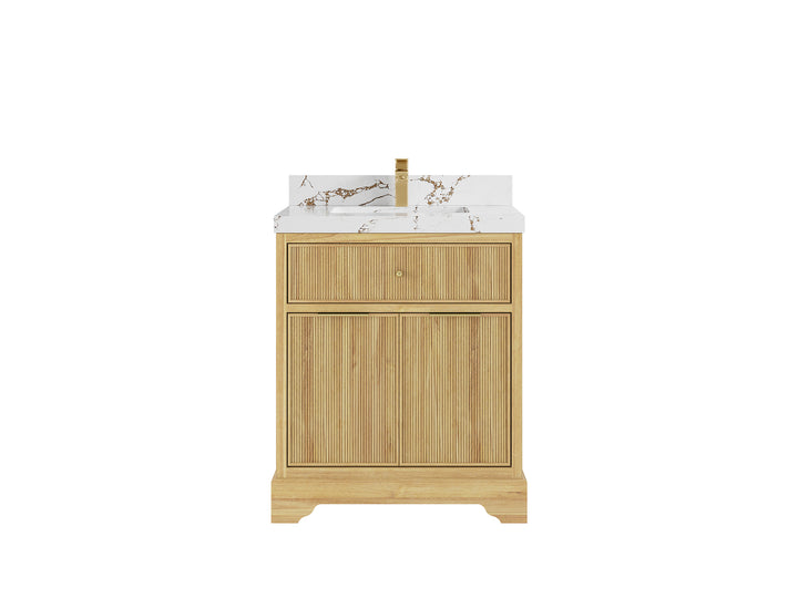 Austin Teak Wood 30 in. W x 22 in. D Single Sink Bathroom Vanity - photo 23
