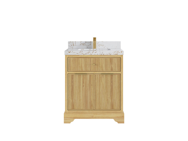 Austin Teak Wood 30 in. W x 22 in. D Single Sink Bathroom Vanity - photo 24