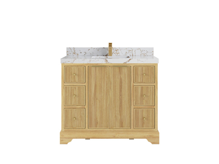 Austin Teak Wood 42 in. W x 22 in. D Single Sink Bathroom Vanity - photo 24