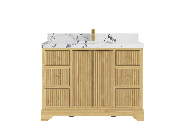 Austin Teak Wood 48 in. W x 22 in. D Single Sink Bathroom Vanity - photo 25