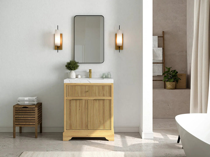 Austin Teak Wood 30 in. W x 22 in. D Single Sink Bathroom Vanity - photo 4