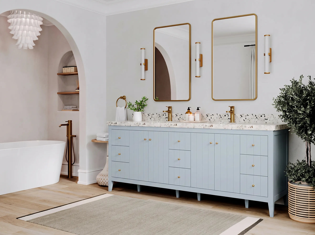 Atlanta 84 in. W x 22 in. D Double Sink Bathroom Vanity