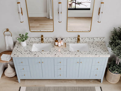 Atlanta 84 in. W x 22 in. D Double Sink Bathroom Vanity