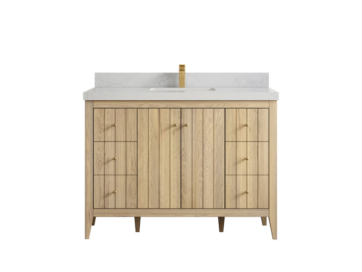 Atlanta White Oak 48 in. W x 22 in. D Single Sink Bathroom Vanity - photo 1