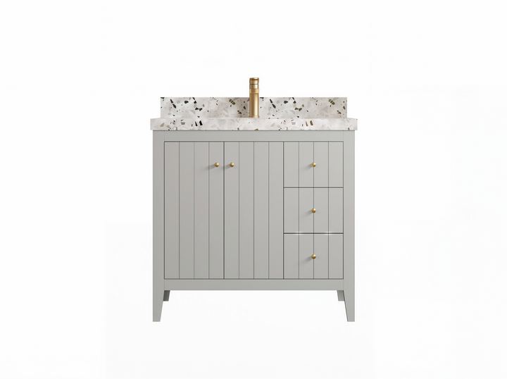 Atlanta 36 in. W x 22 in. D Center Sink Modern Bathroom Vanity - photo 1