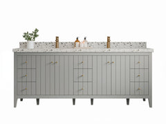 Atlanta 84 in. W x 22 in. D Double Sink Bathroom Vanity - photo 1