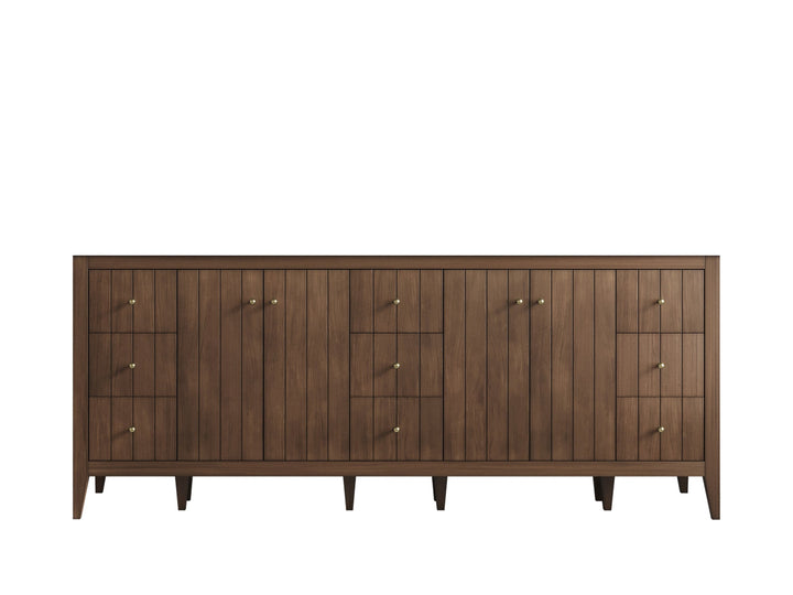 Atlanta Teak Wood 84 in. W x 22 in. D Double Sink Bathroom Vanity - photo 46