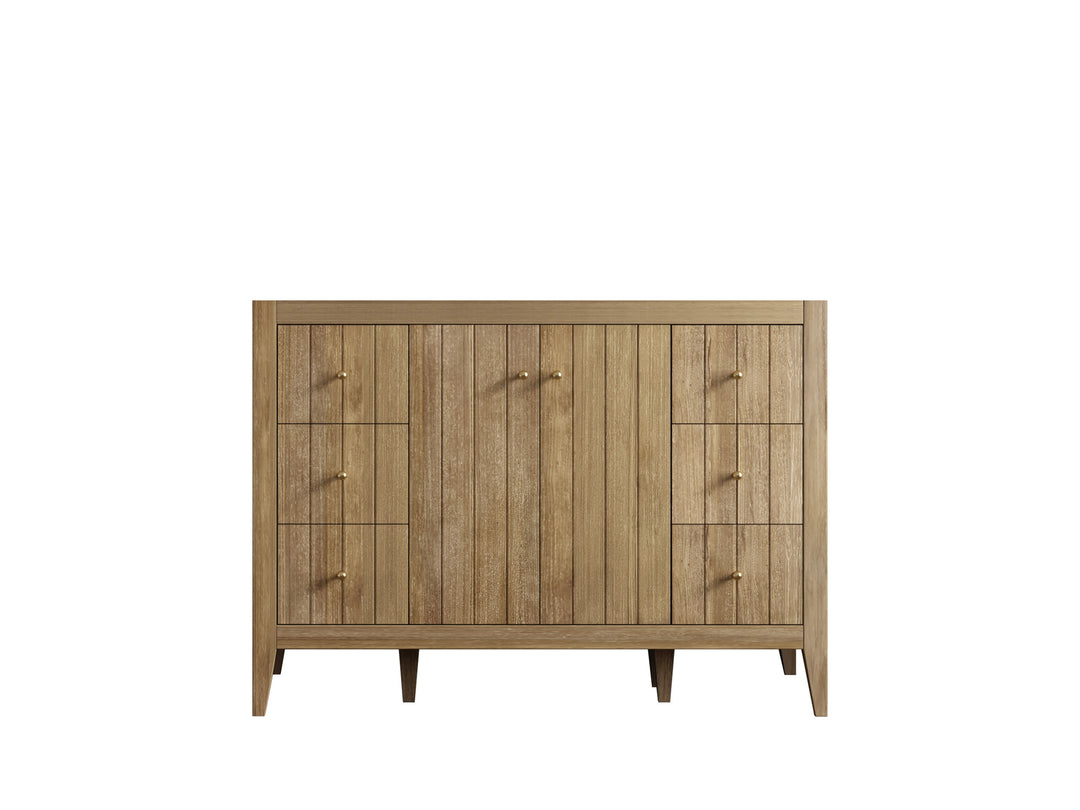 Atlanta Teak Wood 48 in. W x 22 in. D Single Sink Bathroom Vanity