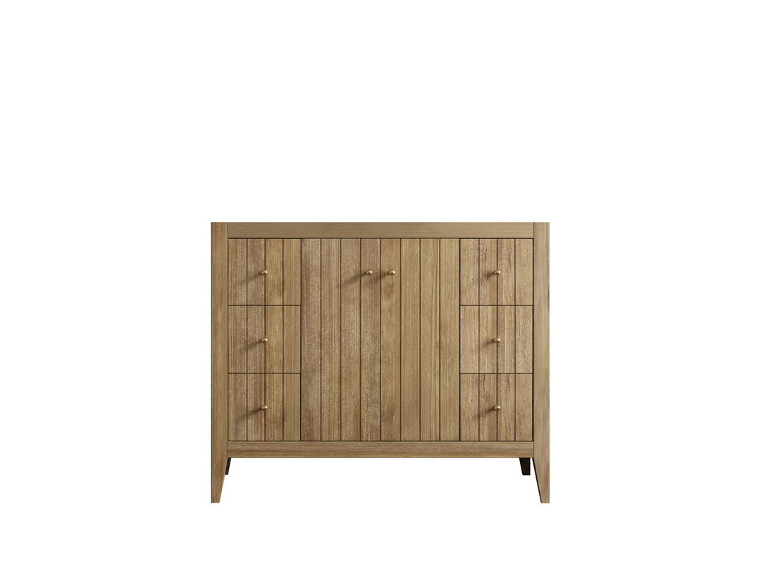 Atlanta Teak Wood 42 in. W x 22 in. D Single Sink Bathroom Vanity