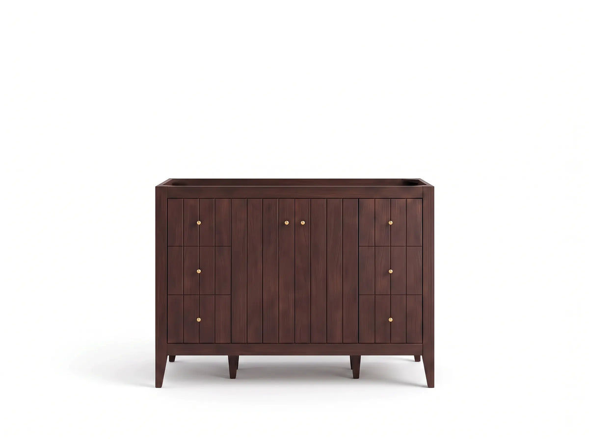 Atlanta Teak Wood 48 in. W x 22 in. D Single Sink Bathroom Vanity