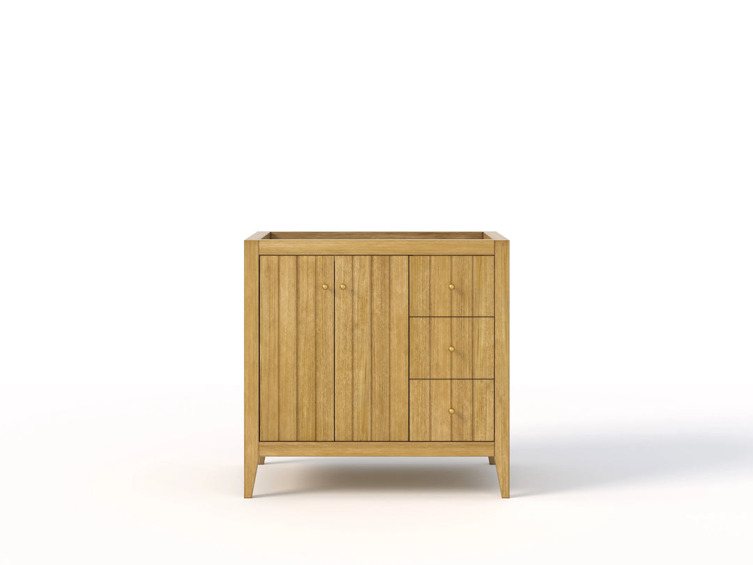 Atlanta 36 in. W x 22 in. D Teak Wood Center Sink Bathroom Vanity | 
              
                Light Natural Teak
                
                  
             - ATL_TK_LNT_WHQZ_36CL - photo №9