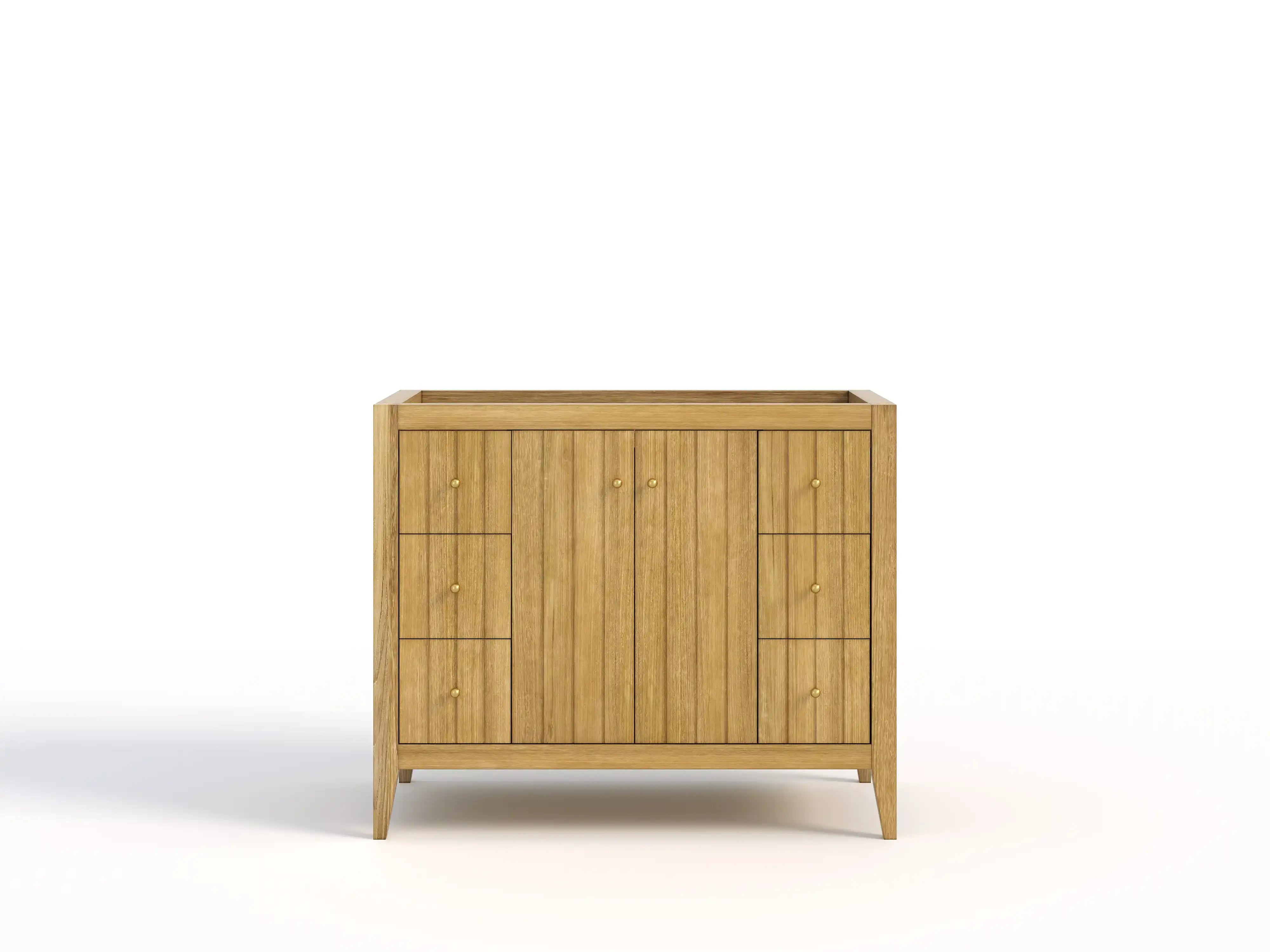 Atlanta Teak Wood 42 in. W x 22 in. D Single Sink Bathroom Vanity