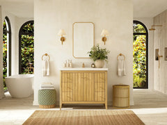 Atlanta Teak Wood 42 in. W x 22 in. D Single Sink Bathroom Vanity - photo 4