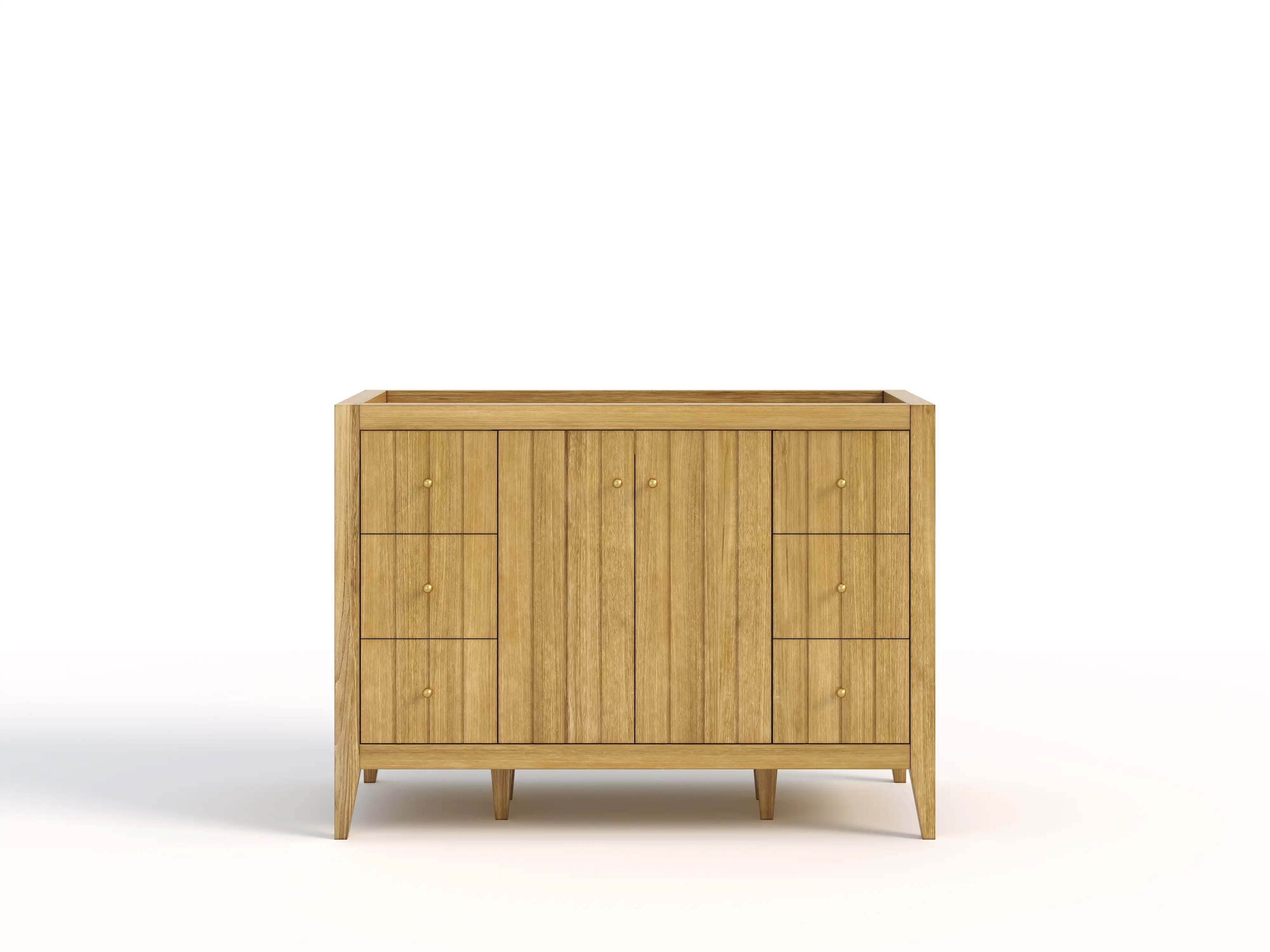 Atlanta Teak Wood 48 in. W x 22 in. D Single Sink Bathroom Vanity
