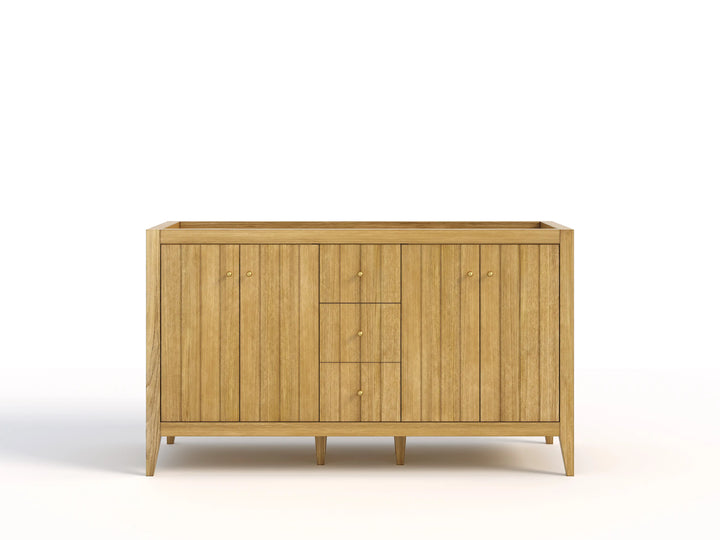 Atlanta Teak Wood 60 in. W x 22 in. D Double Sink Bathroom Vanity - photo 13