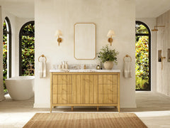 Atlanta Teak Wood 60 in. W x 22 in. D Single Sink Bathroom Vanity - photo 4