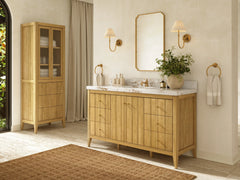 Atlanta Teak Wood 60 in. W x 22 in. D Single Sink Bathroom Vanity - photo 2