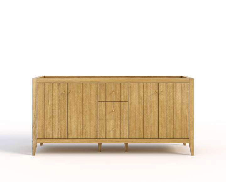 Atlanta Teak Wood 72 in. W x 22 in. D Double Sink Bathroom Vanity - photo 39