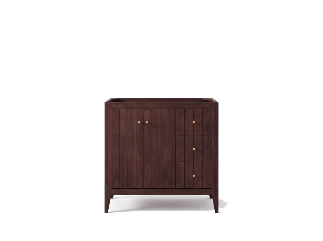 Atlanta 36 in. W x 22 in. D Teak Wood Center Sink Bathroom Vanity | 
              
                Dark Walnut Finish Teak
                
                  
             - ATL_TK_WLN_WHQZ_36CL - photo №5