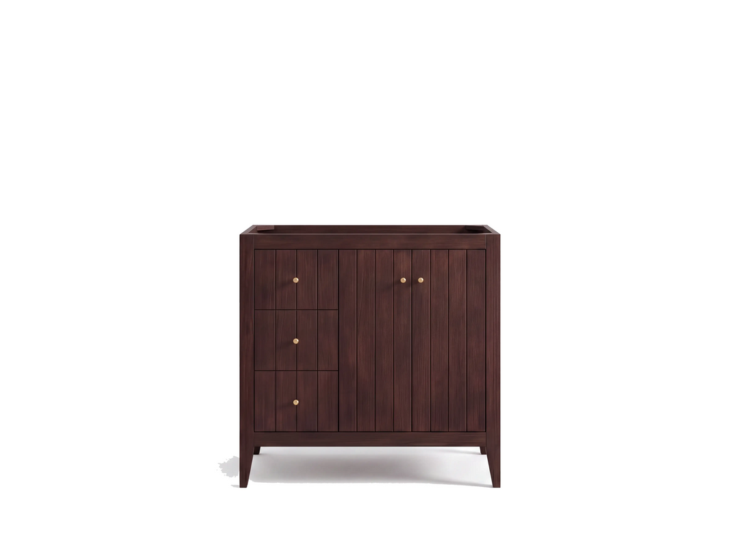 Atlanta Teak Wood 36 in. W x 22 in. D Center Sink Bathroom Vanity | 
              
                Dark Walnut Finish Teak
                
                  
             - ATL_TK_WLN_WHQZ_36CR - photo №4