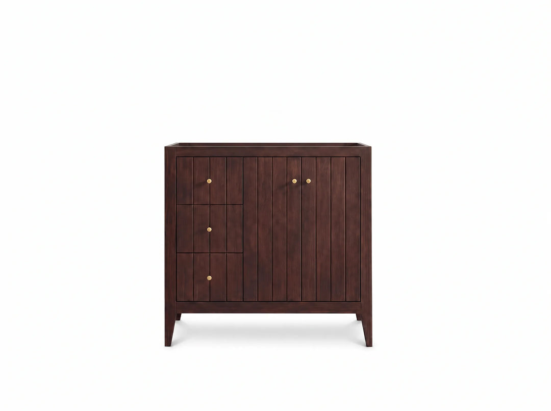 Atlanta Teak Wood 36 in. W x 22 in. D Right Offset Sink Bathroom Vanity | 
              
                Dark Walnut Finish Teak
                
                  
             - ATL_TK_DNT_WHQZ_36R - photo №19