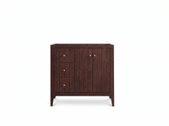 Atlanta Teak Wood 36 in. W x 22 in. D Right Offset Sink Bathroom Vanity - photo 3