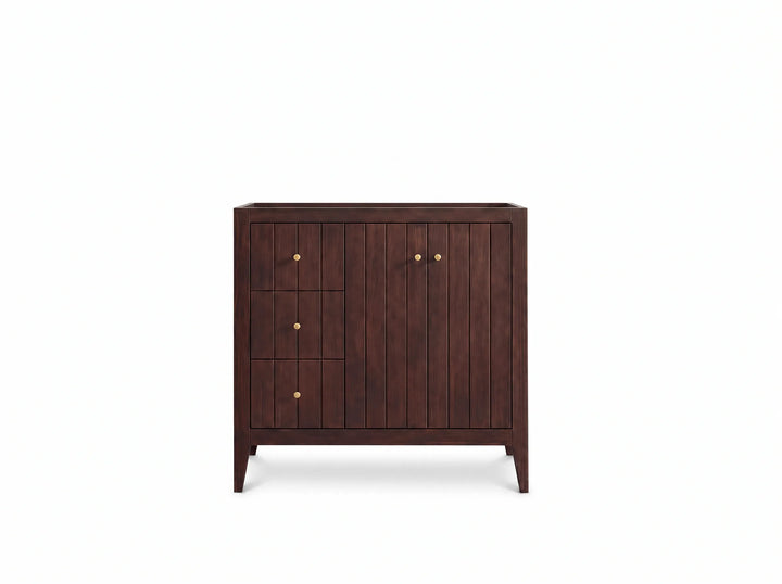 Atlanta Teak Wood 36 in. W x 22 in. D Right Offset Sink Bathroom Vanity - photo 19