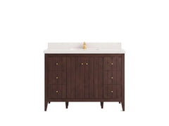 Atlanta Teak Wood 48 in. W x 22 in. D Single Sink Bathroom Vanity - photo 1