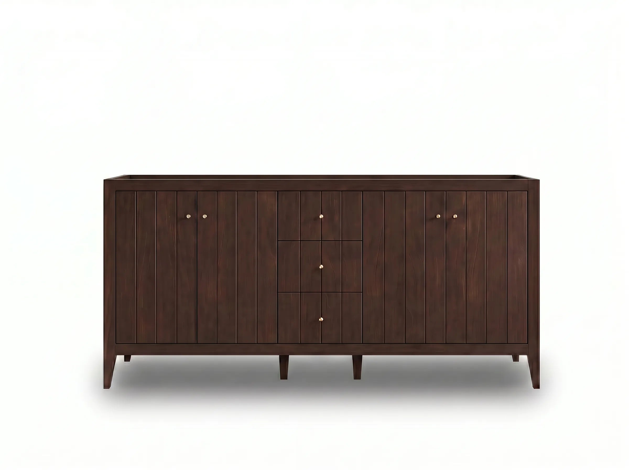 Atlanta Teak Wood 72 in. W x 22 in. D Double Sink Bathroom Vanity