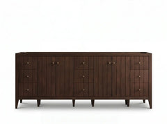 Atlanta Teak Wood 84 in. W x 22 in. D Double Sink Bathroom Vanity - photo 9